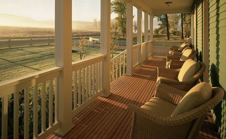 Watching the sunrise - Desktop Nexus Wallpapers Nice Ranch House, Coffee On The Porch Mornings, Ranch Home Wrap Around Porch, Ranch House Garden, Ranch House With Porch, Horses At Home, Big Wrap Around Porch, Ranch Style Porch, Big Porch House