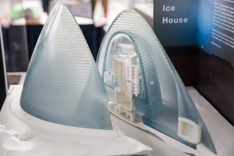 Results of NASA’s 3D Printed Habitat Challenge for space exploration  1ST PLACE: Detail of "Mars Ice House" by Team Space Exploration Architecture and Clouds Architecture Office. Mars Architecture, Neo Japan, Tabletop Diy, Mars Colony, Team Space, Exploration Art, Materials And Structures, Ice House, Maker Faire