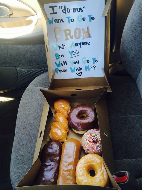 Donut Promposal, Fall Ball Dance, Food Promposal, Prom Invites, Cute Promposals, Favorite Coworker, Dance Proposals, Prom Proposals, Cute Prom Proposals