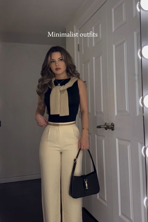 Dress Pants High Waisted, Womens Classy Work Outfits, Classy Style Women Casual, Nice Outfit With Jeans, Simple Elegant Style Casual, First Date Outfit Elegant, Models Casual Outfits, Slacks Outfits For Women, Cute Suit Outfits For Women