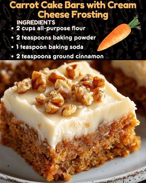 Carrot Cake Bars with Cream Cheese Frosting