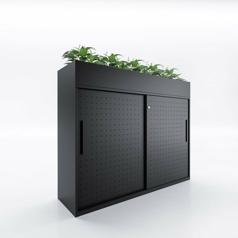 Sliding Door Tambour is a perforated door storage cabinet series with smooth sliding doors and an optional planter box offering housing for five pots. SD securely organises and stores office documents and media files. It is manufactured using the latest large scale manufacturing processes including laser welding and robotics powder coating to deliver an environmentally friendly cost effective solution. Key Features: Patented one-form technology BIFMA X5.3-2007 certified Adjustable floor leveller Planter Box With Storage, Office Documents, Height Adjustable Workstation, Single Desk, Electric Desk, Mobile Pedestal, Drafting Chair, Boardroom Table, Laser Welding