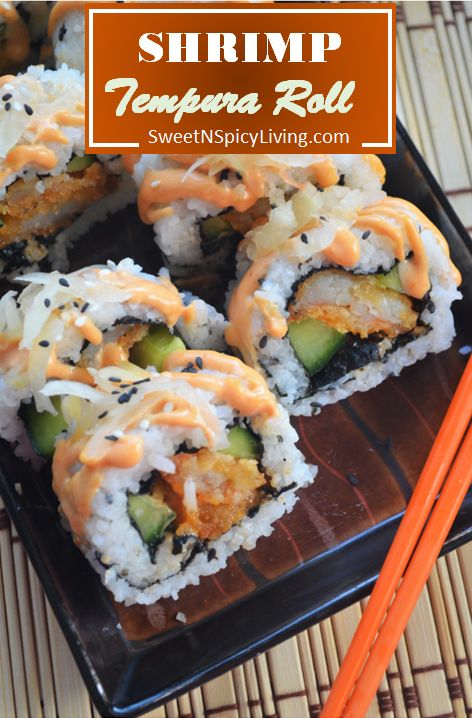 Prawn Sushi Roll, Shrimp Avocado Sushi Roll, Easy Shrimp Sushi Rolls At Home, Easy Sushi Rolls At Home Videos, Homemade Cooked Sushi Rolls, Sushi Recipes Shrimp Tempura, Prawn Tempura Sushi, Tempura Prawn Sushi, Sushi Recipes Baked