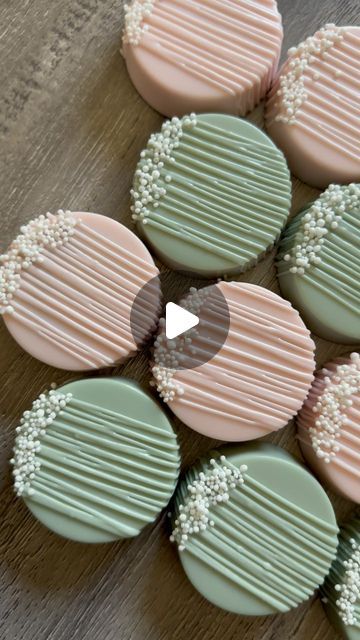 Pink Dessert Tables Ideas, Sage Desert Table, Pink And Sage Birthday Party, Sage Green Wedding Cookies, Sage Green And Pink Baby Shower, Sage Green Desserts, Birthday Party Treat Table Ideas, Pink And Green Baby Shower Ideas, Sage Green Dessert Table