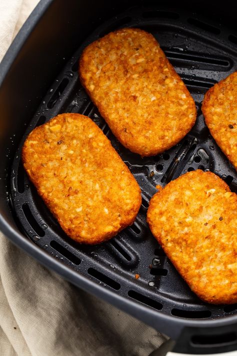 Hash Brown Patties, Homemade Hashbrowns, Frozen Hashbrowns, Crispy Hashbrowns, Hashbrown Recipes, Air Fryer Oven Recipes, Air Fry Recipes, Air Fryer Dinner Recipes, Air Fryer Healthy