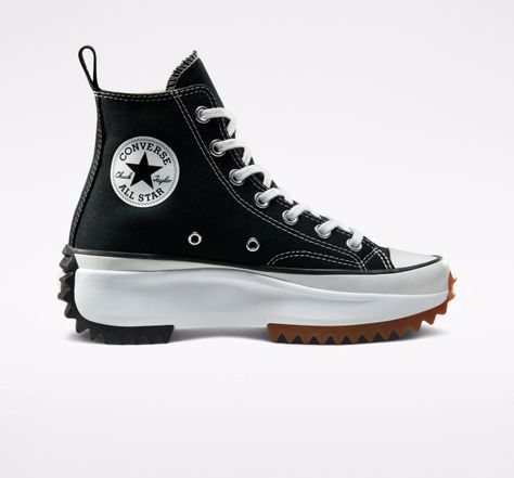 Converse Run Star Hike Black, Converse Run Star Hike High Top, Converse Winter, Converse Design, Baskets Converse, Plateau Sneaker, Converse Run Star Hike, Dream Items, Run Star Hike