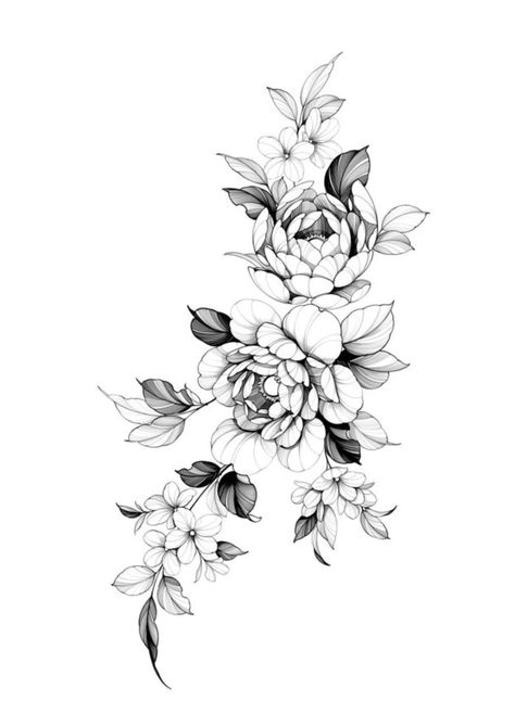 Black And White Floral Tattoo Coverup, Black And White Floral Tattoo Shoulder, High Contrast Floral Tattoo, Floral Tattoo Coverup, Black And Grey Floral Tattoo, Black And Gray Floral Tattoo, Baroque Tattoo, Tattoo Coverup, Small Girly Tattoos