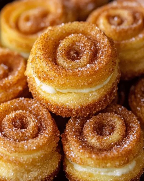 Churro Cheesecake Donut Cookies - Easy Dessert Recipes - optimal recipes Churro Cheesecake Cookies, Churros Cheesecake, Cheesecake Donut, Optimal Recipes, Easy Churros Recipe, Donut Cookies, Sweet Easy Recipes, Churro Cheesecake, Creative Dessert Recipes