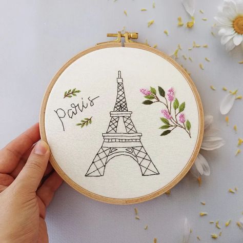 Hello.🙋🏻‍♀️ I have prepared another embroidery pattern that even beginners can easily make. It's a romantic, cute, and delightful Eiffel Tower - Paris theme. 👒 When you purchase the pattern, I will also send you general photo-illustrated instructions of the necessary embroidery techniques.🪡 For more details, you can visit my Etsy shop, StarryNeedleWork. ✨ ✨ Embroidery PDF Pattern ✨ Available in StarryNeedleWork Etsy shop ✨Dm for order #embroiderytechniques #parisembroidery #eiffelembr... Embroidered Accessories, Illustrated Instructions, Learn Embroidery, Paris Theme, Needle Work, Embroidery For Beginners, Embroidery Techniques, Embroidery Pattern, Embroidery Projects