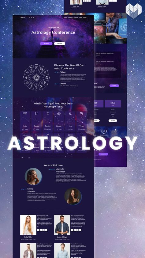 Astrologer Website Design, Psychic Website Design, Magical Website Design, Magic Website Design, Astrology Website Design, Tarot Website, Magic Website, Scorpio Style, Conference Website