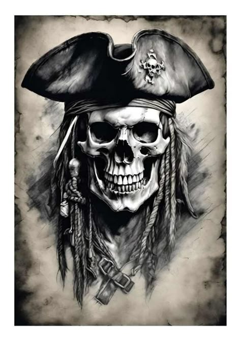 Octopus Art Project, Pirate Skull Tattoos, Viking Tattoos For Men, Pirate Pictures, Asian Style Art, Pirate Tattoo, L Tattoo, Nautical Tattoo, Pirate Art