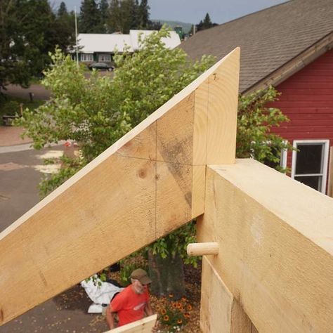 Tiny Timber Frame, Timber Framing Tools, Wood Joining, Front Door Awning, Timber Frame Plans, Timber Joinery, Cabin Build, Timber Frame Joinery, Door Awning