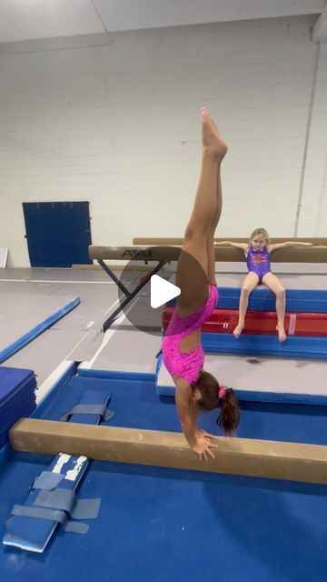 Coach Maya and Gabby on Instagram: "Level 4s and 3s showing off some beam drills🙌🏼 #level4gymnast #level3gymnast #balancebeam #compulsorygymnastics #gymnasticsdrills #beamdrills #handstand #dismount #leap #cartwheel #acrosmithgymnastics #practicemakesprogress" Beam Gymnastics Poses, Balance Beam Drills, Beam Drills For Beginners, Xcel Bronze Gymnastics Drills, Front Handspring Vault Drills, Level 3 Gymnastics Drills, Level 2 Gymnastics Drills, Balance Beam Gymnastics, Beam Drills Gymnastics