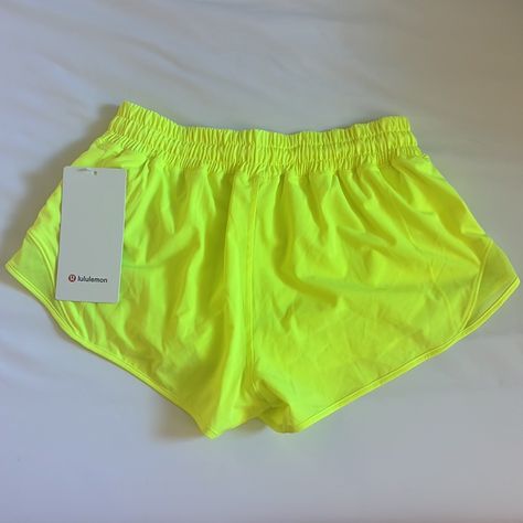 Lululemon Shorts Neon Yellow Never Worn Yellow Lululemon Shorts, Neon Lululemon, Lu Lu Lemon, Neon Lululemon Outfits, Preppy Clothing Brands, Cute Lululemon Outfits, Lulu Shorts, Neon Shorts, Preppy Shorts