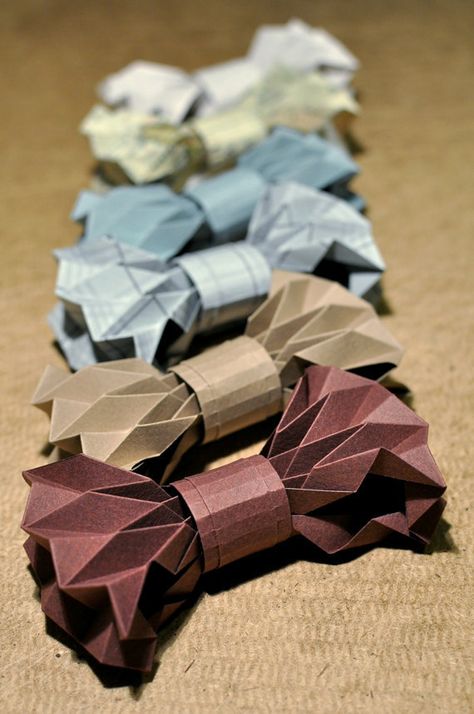 How to: Fold a DIY Paper Bow Tie | Man Made DIY | Crafts for Men | Keywords: style, how-to, bow-tie, download Tie Template, Bow Tie Tutorial, Dollar Origami, Origami Lamp, Origami And Kirigami, Folding Origami, Paper Bow, Paper Craft Tutorials, Origami 3d