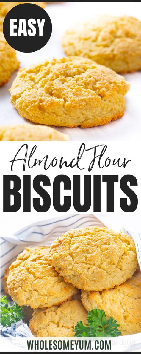 Keto Biscuits Healthy Biscuits Recipe, Dairy Free Biscuits, Almond Flour Biscuits, Healthy Biscuits, Low Sugar Diet Recipes, Flour Biscuits, Healthy Low Fat Recipes, Low Carb Biscuit, Low Carb Low Fat Recipes