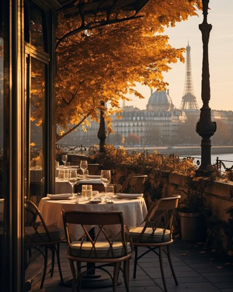 What if... on autumn Sundays, golden hour brought a special calm to Parisian cafés? ☕️ 🍂 by @whatifparis.ai | Instagram Paris Autumn, Paris In The Fall, Paris In Autumn, Parisian Cafe, Paris Aesthetic, Paris Cafe, Fall Travel, Autumn Cozy, Autumn Aesthetic