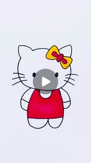 Easy To Draw Pictures For Kids Simple, Simple Kitty Drawing, How To Draw Easy Drawings, Easy Drawing For Preschoolers, How To Draw Stitch Easy, Easy How To Draw For Kids, Easy House Drawing For Kids, How To Draw Hello Kitty Step By Step, Easy Simple Drawings For Kids