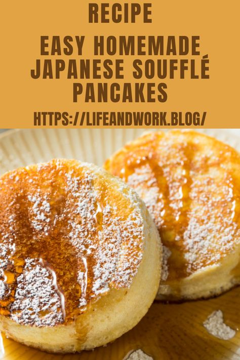 Recipe – Easy Homemade Japanese Souffle Pancakes Pancake Molds, Souffle Pancakes, Yogurt Pancakes, American Pancakes, Making Yogurt, Breakfast Items, Non Stick Pan, Basic Recipes, Easy Homemade