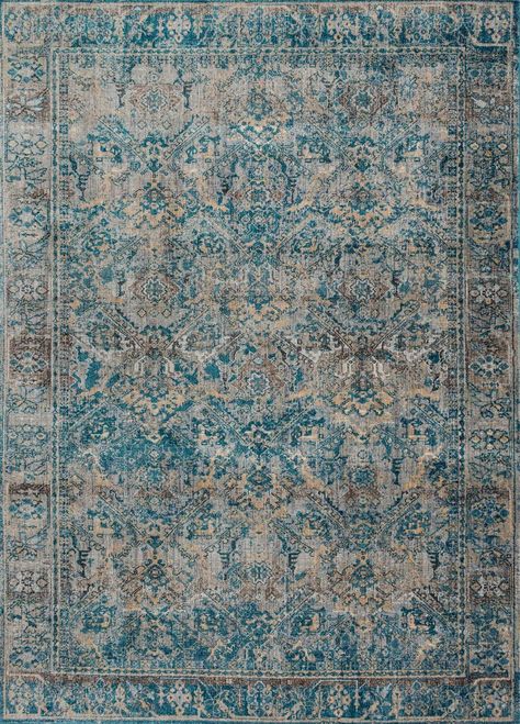 Contemporary Rug in Fog/Mediterranean | Mathis Brothers Furniture Mediterranean Rug, Mediterranean House Interior, Magnolia Home Rugs, Evergreen House, Mediterranean Home Interior, Modern Mediterranean Homes, Mediterranean Interior, Mediterranean Style Homes, Mediterranean Home Decor