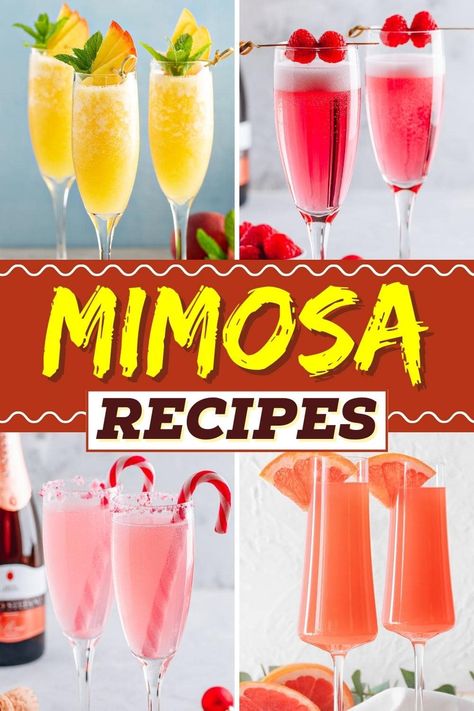 Welcome to your one-stop shop for all things related to mimosa recipes. I'm talking OG OJ, pretty in pink strawberry, tutti frutti mango, and more! Mimosa Lunch Ideas, Pina Colada Mimosa Recipe, Island Mimosa, Breakfast Mimosa Recipe, How To Make Mimosas Recipes Orange Juice, Champagne For Mimosa, How To Make Mimosas Recipes, Mimosa Flights At Home, Wine Mimosa Recipe