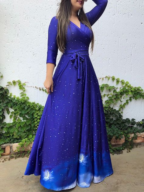 Hijab Gown, Indian Gowns, Trend Fashion, Long Gown, Maxi Wrap Dress, Hem Dress, Modest Dresses, Dress Clothes For Women, Blue Dress