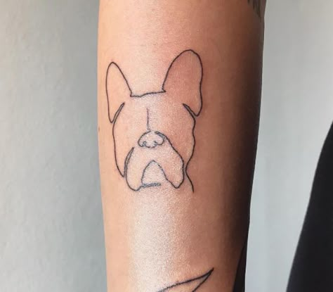 Boston Terrier Tattoo, Terrier Tattoo, French Bulldog Tattoo, Bulldog Tattoo, Memorial Tattoos, Subtle Tattoos, Tattoo Outline, Black Ink Tattoos, Dog Tattoo