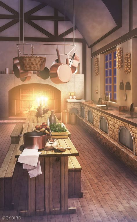 Old Fashion Kitchen, Ikemen Series, Kitchen Background, Old Fashioned Kitchen, Anime House, Episode Interactive Backgrounds, Anime Places, Episode Backgrounds, Fantasy Rooms