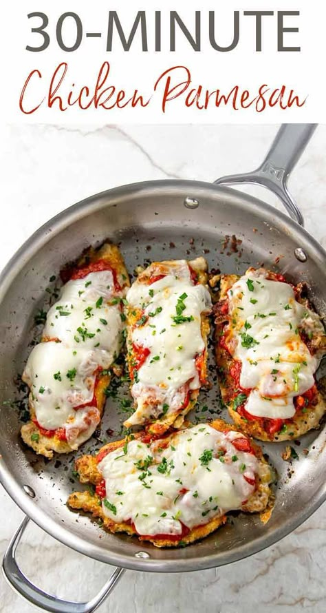 Stove Top Chicken Breast Recipes, Stove Top Chicken Breast, Boneless Skinless Chicken Breast Recipes, Chicken Breast Recipes Dinners, Skinless Chicken Breast Recipes, Skillet Chicken Parmesan, Chicken Parmesan Recipe Easy, Easy Skillet Chicken, Chicken Boneless Breast Recipes