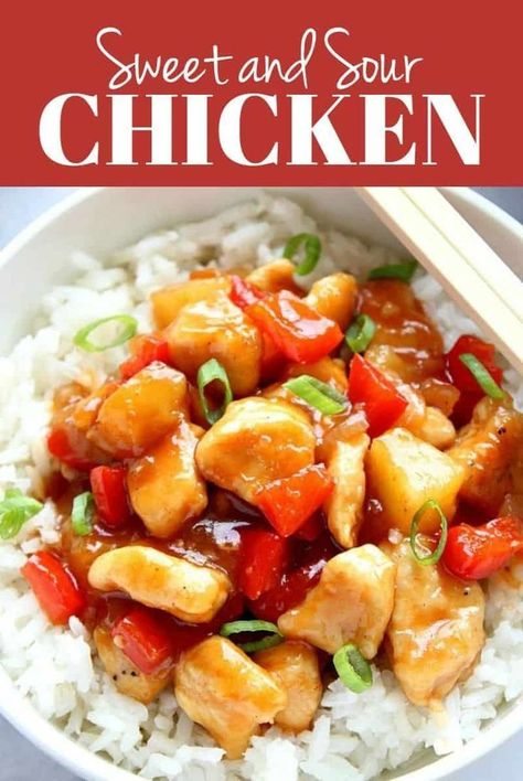 Blackstone Sweet And Sour Chicken, Sweet And Sour Chicken With Pineapple, Sweet And Sour Pineapple Chicken, Sweet And Sour Chicken Stir Fry, Campbell Recipes, Chicken Peppers, Wok Recipes, Fakeaway Recipes, Sweet And Sour Chicken