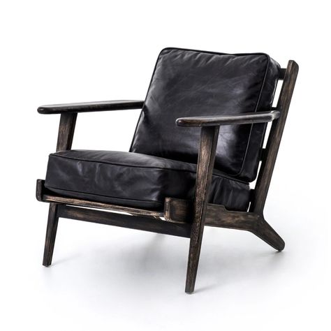 Brooks Lounge Chair in Various Colors – BURKE DECOR Black Leather Armchair, Black Leather Chair, Leather Lounge Chair, Leather Lounge, Furniture Hacks, Modern Lounge Chairs, Leather Cushion, Modern Lounge, Grey Oak