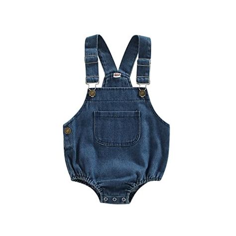 BULINGNA Infant Baby Boy Girl Denim Romper Sleeveless Straps Button Jeans Jumpsuit Unisex Baby Jeans Overalls Summer Clothes Overalls Winter, Overalls Summer, Girls Winter Outfits, Jumpsuit Shorts, Toddler Jumpsuit, Baby Girl Clothes Winter, Overalls Fashion, Girls Overalls