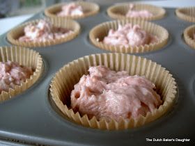 The Dutch Baker's Daughter: Strawberry-Rhubarb Cupcakes Rhubarb Cupcakes Recipe, Rhubarb Cupcakes, Strawberry Rhubarb Cupcakes, Rhubarb Cake Butter Sauce, Rhubarb Honey Cupcakes, Rhubarb Cinnamon Muffins, Dahlia Rhubarb And Custard, Rhubarb Snacking Cake Smitten Kitchen, Rhubarb Crumble