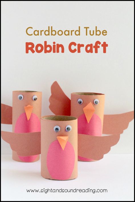 Robin Preschool Craft, Robin Crafts Preschool, Robin Crafts For Kids, Robin Craft, Christmas Toddler Activities, Christmas Robins, Crafts For Spring, Toilet Paper Roll Craft, Christmas Activities For Toddlers