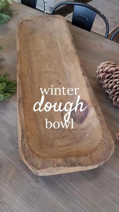 Kylie Trueman on TikTok Winter Dough Bowl Centerpiece, Winter Dough Bowl Decor, Winter Dough Bowl, Dough Bowl Decor, Dough Bowl Centerpiece, Winter Greens, Bowl Decor, Bowl Centerpiece, Winter Wonderland Christmas