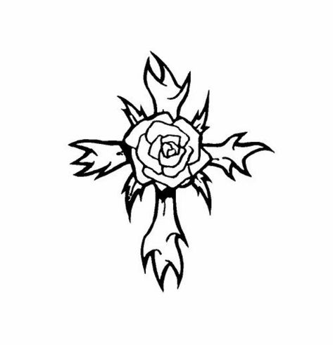 Cross Drawing, Dragon Tattoos For Men, Half Sleeve Tattoos Drawings, Sick Tattoo, Cross Tattoo Designs, Flash Tattoo Designs, 3d Art Drawing, Simple Tattoo Designs, Gothic Rose