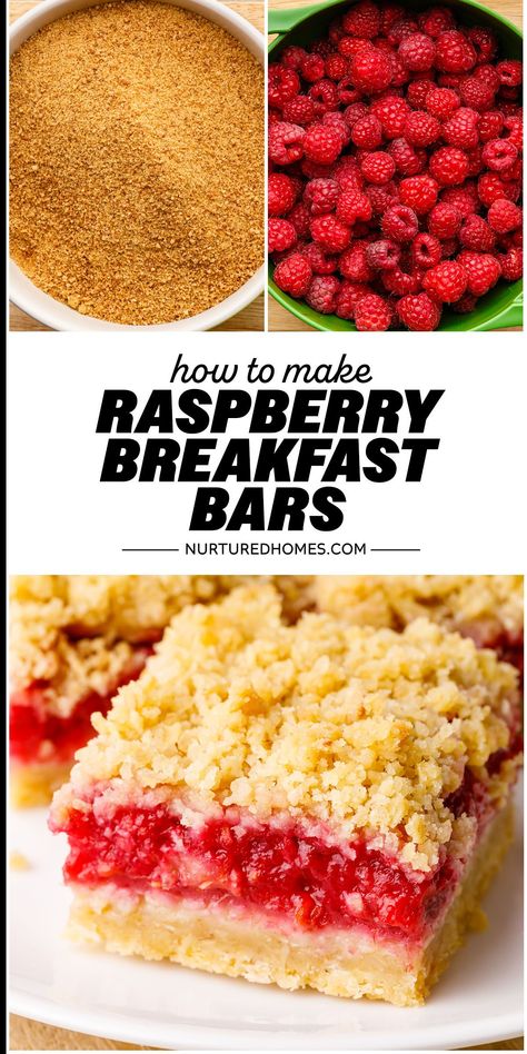 Here's how to make the most yummy homemade raspberry oatmeal breakfast bars (and it's such an easy recipe!). Raspberry Bars Oatmeal, Recipes For Frozen Fruit, Easy Raspberry Recipes, What To Do With Raspberries, What To Make With Raspberries, Healthy Raspberry Recipes, Blueberry Raspberry Recipes, Raspberry Breakfast Bars, Strawberry Breakfast Recipes