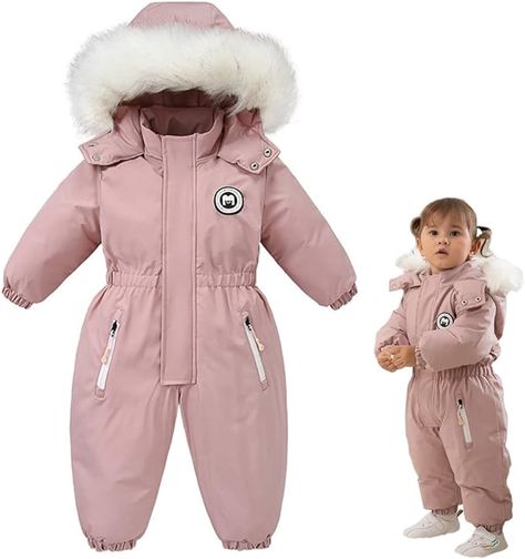 Amazon.com : XIFAMNIY Boys and Girls One Piece Snowsuits Overalls Ski Suits Winter Waterproof Coats Jumpsuits for Baby Toddler 2T-5T… : Clothing, Shoes & Jewelry Jumpsuits For Kids, Toddler Snowsuit, Best Toddler Gifts, Toddler Suits, Toddler Jumpsuit, Baby Snowsuit, Jumpsuit For Kids, Waterproof Coat, Ski Suits