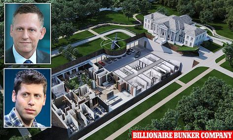 Bunker House Underground, Underground Bunker Luxury, Building Underground Bunker, Luxury Underground Bunkers, Los Bunkers, Underground Bunker Plans, Bunker Blueprint, Luxury Bunkers, Underground House Plans