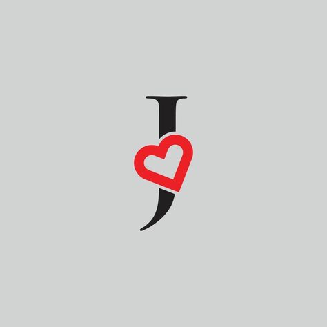 Logo Heart Letter J. Beautiful vector love logo design. J love outline creative letter design J Heart, J Letter Images, Love Logo Design, Motorola Wallpapers, J Alphabet, J Love, T Wallpaper, Logo Heart, Letter Icon