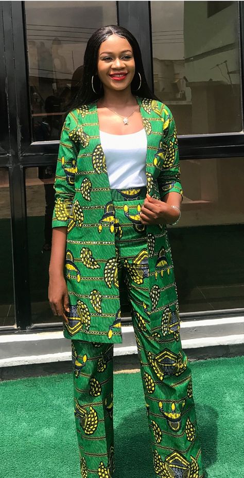 Ankara Trouser And Jacket For Ladies, Two Piece Trouser And Top Ankara, Trouser And Jacket For Ladies, African Print Trousers For Ladies, Ankara Trouser Styles For Ladies, Chitenge Jackets For Ladies, Kitenge Trouser Suits For Ladies, Latest Ankara Trousers And Top For Women, Chitenge Trousers For Ladies