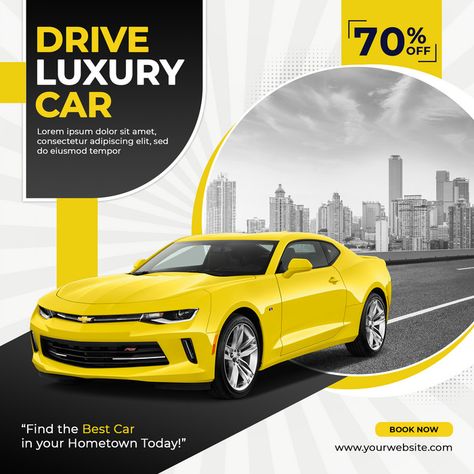 Truck Social Media Post, Car Email Design, Car Service Poster, Car Social Media Post Design, Car Social Media Design, Car Poster Design Graphics, Car Social Media Post, Social Advertising Design, Flyer Car