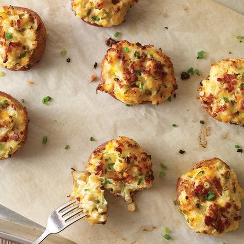 It's game day! What will you be snacking on? Try our recipe for Twice Baked Red Potatoes and tackle your hunger.