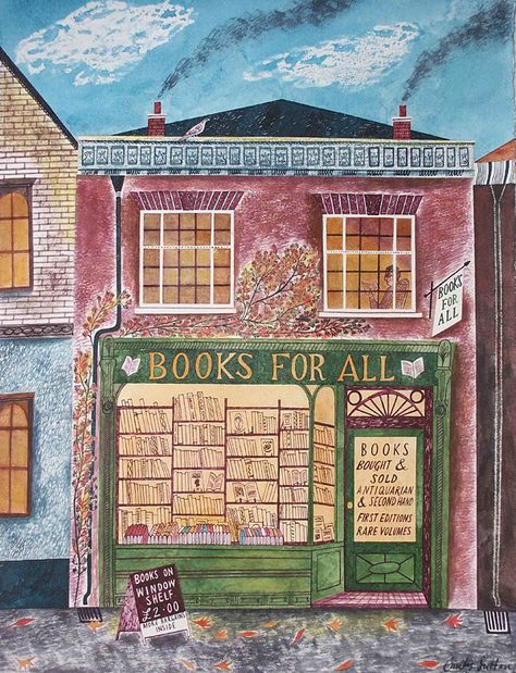 Emily Sutton, Store Front, Book Store, Children's Book Illustration, I Love Books, Blog Tips, A Drawing, Book Illustration, Bookstore