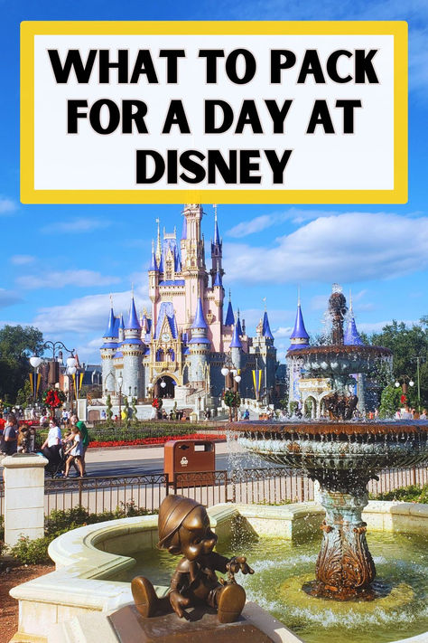 If you are wondering what to pack for a day at Disney, we have a list of 15 Disney must-have items! These are things you want to have with you no matter which Disney park in the world you might be visiting. Must Haves At Disneyland, What You Need For Disney World, Walt Disney World Packing List, Wdw Packing List, Disney What To Pack, Disney World Must Do List, Disney Park Must Haves, What To Take To Disney World, Best Disney Souvenirs