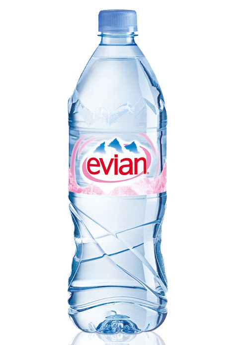 Fancy (expensive) water Pet Bottle Design, Evian Water Bottle, Juice Grape, Evian Water, Kunlun Mountains, Water Bottle Label Design, Aloe Water, Mineral Water Bottle, Sports Drinks