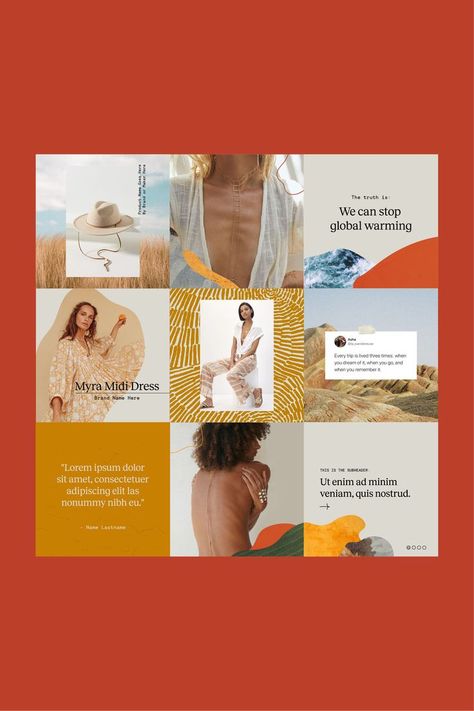 Sustainable Instagram Feed, Social Media Agency Instagram Feed, Fashion Brand Social Media Content, Fashion Brand Social Media, Power Imbalance, Branding Carousel Post, Instagram Grid Layout, Fashion Social Media, Free Social Media Templates