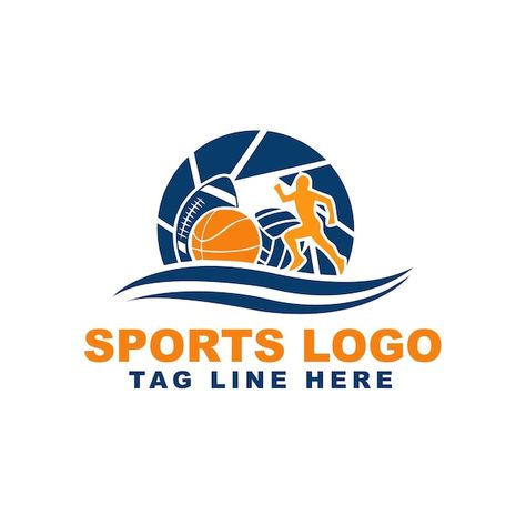 Sports logo design | Premium Vector #Freepik #vector #bodybuilding-logo #barbell #muscle-logo #dumbbell Sports Logo Design Graphics, Muscle Logo, Logo Design Inspiration Sports, Bodybuilding Logo, Sports Design Ideas, Friendly Match, Sports Logo Design, Sport Logo, Sports Graphic Design