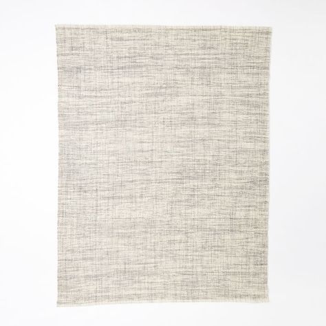 Mid-Century Heathered Basketweave Wool Rug - Steel | West Elm Jute Wool Rug, Tile Rug, Rug Guide, Gray Rug, Circle Rug, Solid Rugs, Coastal Farmhouse, Vintage Persian Rug, Sisal Rug