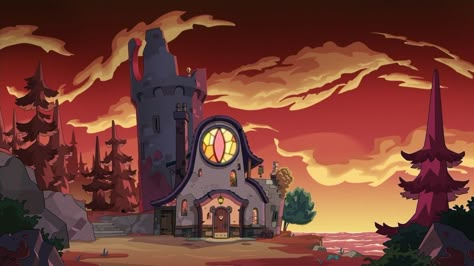 The Owl House Wallpaper, Owl House Wallpaper, House Wallpaper, Bg Design, Images Disney, The Owl House, Cartoon Background, Animation Background, Fall Wallpaper